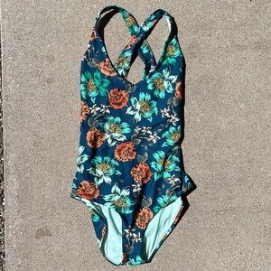 PRANA Ella One Piece Swimsuit Atlantic Camelli